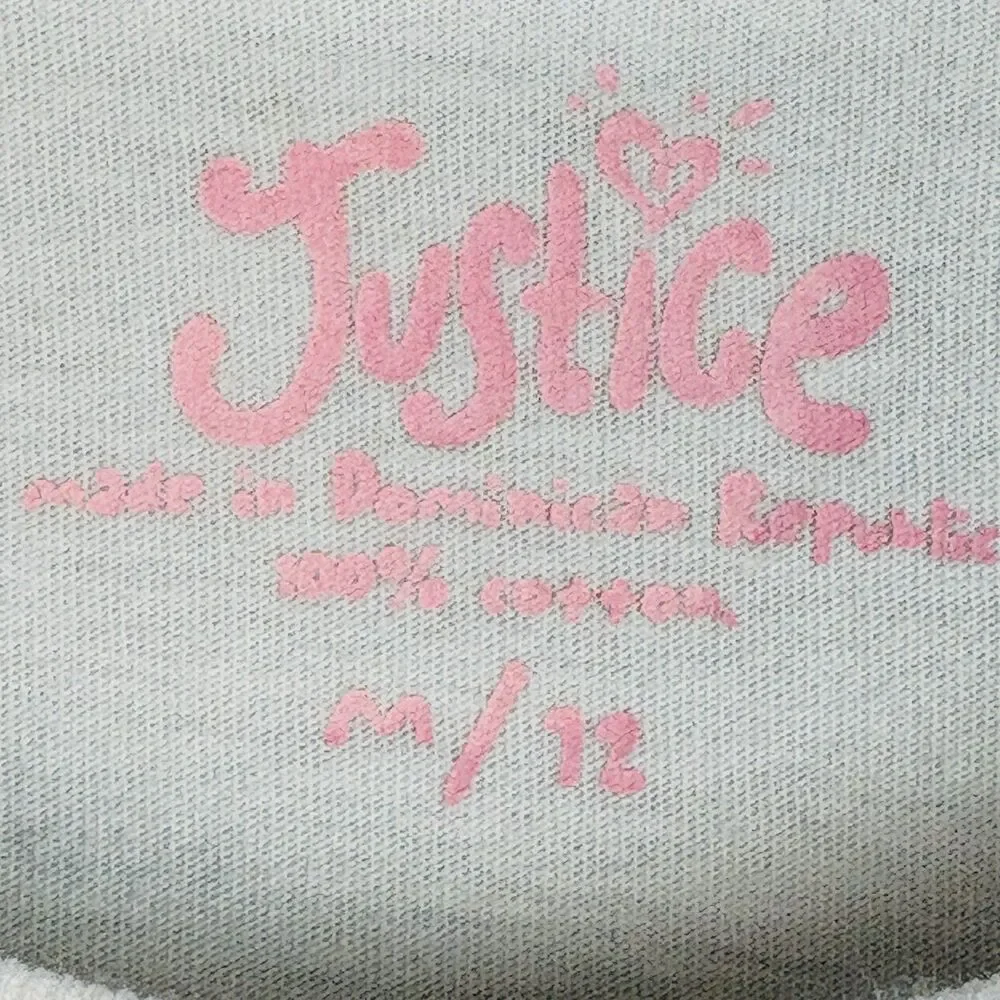 Vintage Y2K Justice Top Girls S 12 White My Mom Rocks Graphic Tee Guitar Stars